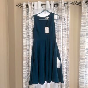 Dress the Population Catalina size Large. Peacock Blue